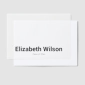 Afstuderen Graduate's Naam en Klasse van 2025 Vellum Uitnodigingen (Offset)