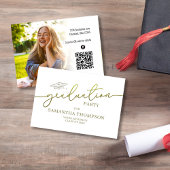 Afstuderen Graduation Cap Photo Party QR-code Visitekaartje