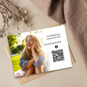 Afstuderen Graduation Cap Photo Party QR-code Visitekaartje