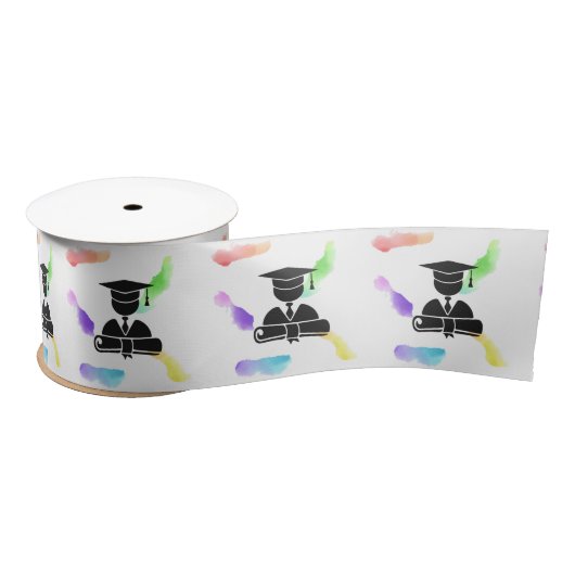 Afstuderen grafische Waterverf Gift Ribbon HAMbyWG Lint (Spoel)
