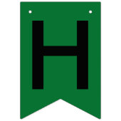 Afstuderen Green Black School Bunting Banner (Eerste vlag)