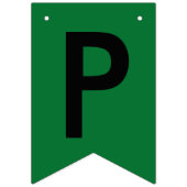 Afstuderen Green Black School Bunting Banner (Derde vlag)