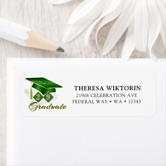 Afstuderen Green Gold Classic Retouradres Etiket (Insitu)