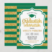 Afstuderen - Green Gold Stripes Kaart (Voorkant / Achterkant)