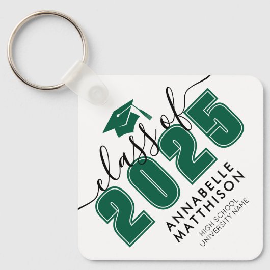 Afstuderen groen Afstuderen Sleutelhanger (Voorkant)