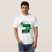 Afstuderen Groen Zwart Wit Afstuderen T-shirt (Voorkant volledig)