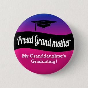 Afstuderen - grootmoeder ronde button 5,7 cm