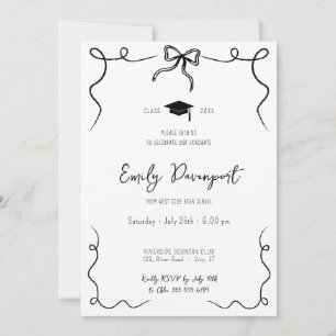 Afstuderen hand getekende boog golvende foto op de kaart