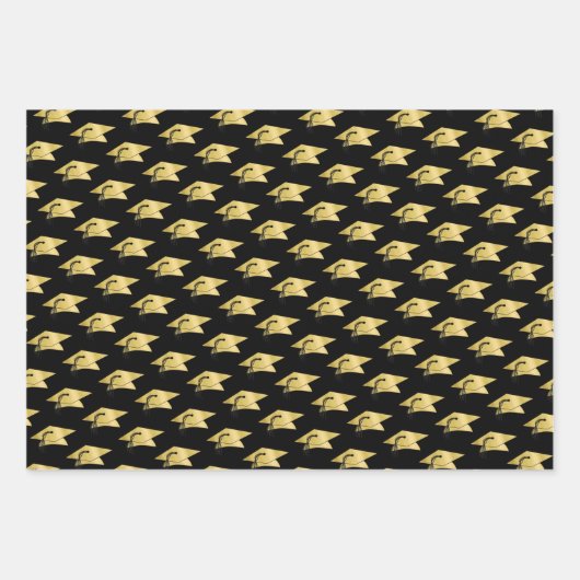 Afstuderen hand Lettert AFSTUDEERDER CONGRATS Inpakpapier Vel (Voorkant 2)