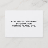 Afstuderen hand-out blauw contactkaartje (Achterkant)