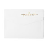 Afstuderen handmatige Letterige Gold Script-omloop (Achterkant)