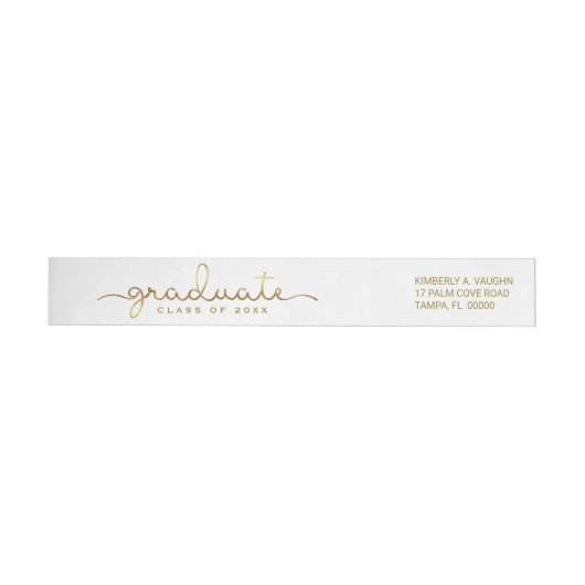 Afstuderen handmatige Letterige Gold Script-omloop (Individueel)