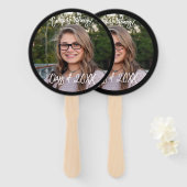 Afstuderen handventilator, foto gunst Afstuderen Handwaaier (Voorkant en achterkant)