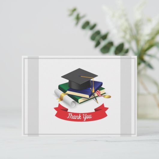 Afstuderen Hartelijk dank Bedankkaart (Staand voorkant)