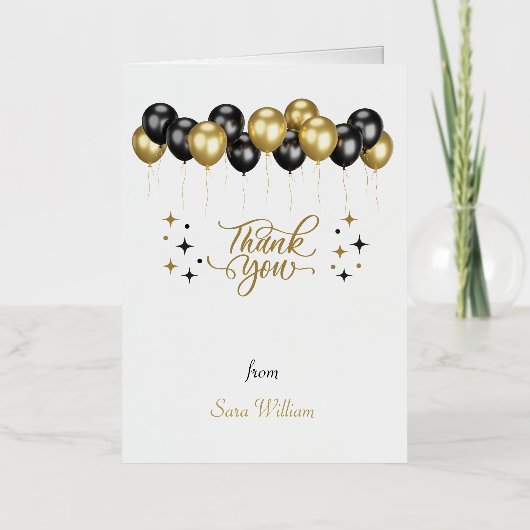 Afstuderen Hartelijk dank Folie Wenskaart (Voorkant)