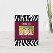 Afstuderen Hartelijk dank Zebra Bedankkaart (Voorkant)