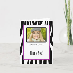 Afstuderen Hartelijk dank Zebra Bedankkaart