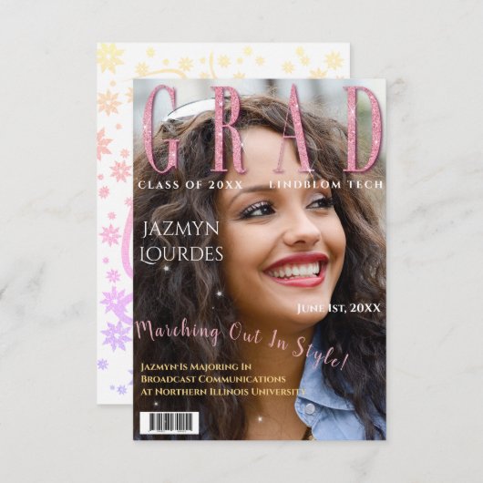 Afstuderen het Afstuderen van de Foto van het Hoes (Voorkant / Achterkant)