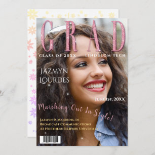 Afstuderen het Afstuderen van de Foto van het Hoes Aankondiging