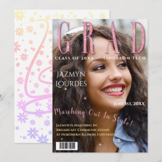 Afstuderen het Afstuderen van de Foto van het Hoes Aankondiging