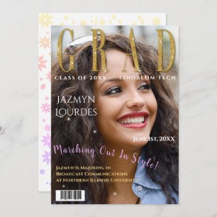 Afstuderen het Afstuderen van de Foto van het Hoes Aankondiging