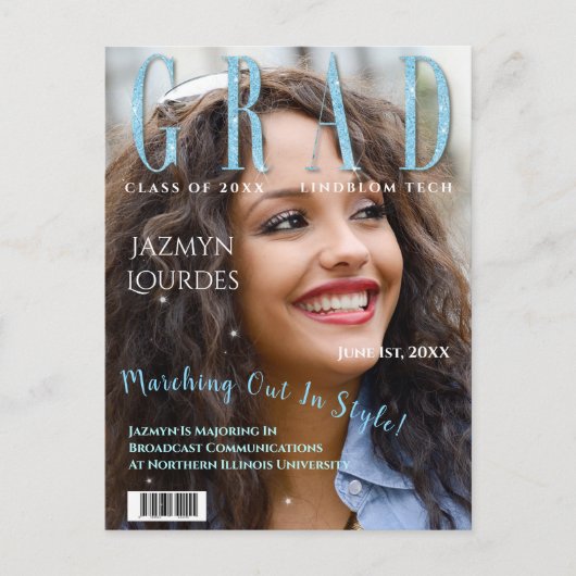 Afstuderen het Afstuderen van de Foto van het Hoes Briefkaart (Voorkant)