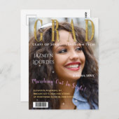 Afstuderen het Afstuderen van de Foto van het Hoes Briefkaart (Voorkant / Achterkant)