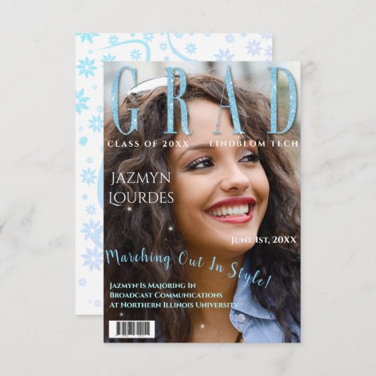 Afstuderen het Afstuderen van de Foto van het Hoes Kaart (Voorkant / Achterkant)