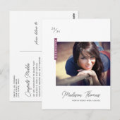 Afstuderen het Eenvoudige Afstuderen van de Foto Briefkaart (Voorkant / Achterkant)