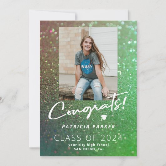 Afstuderen het girale moderne afstuderen voor midd aankondiging (Voorkant)