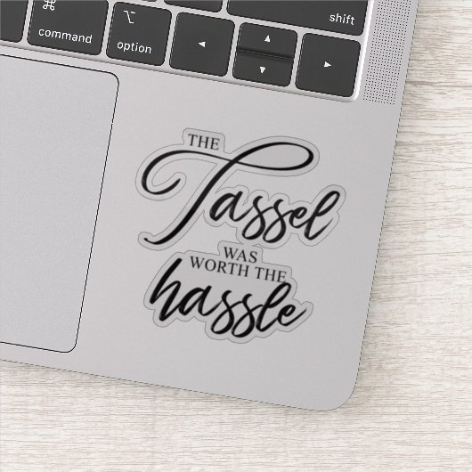 Afstuderen Het kwastje was het gedoe waard Sticker (Detail)