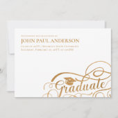 Afstuderen het Pet van het Afstudeerder van het Af Aankondiging (Voorkant)