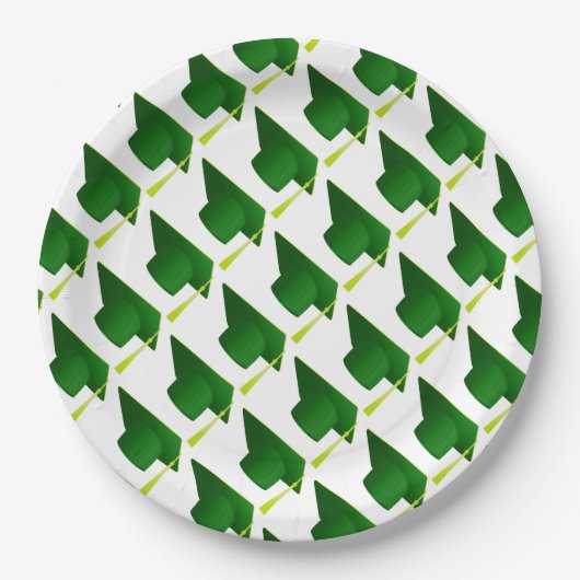 Afstuderen High School, College Green Pet Pattern Papieren Bordje (Voorkant)
