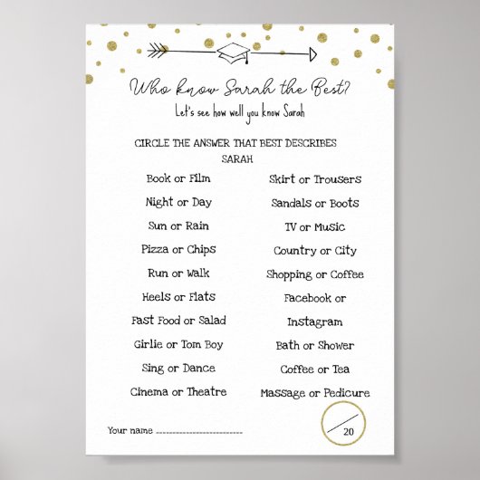 Afstuderen hoe goed je games kent poster (Voorkant)