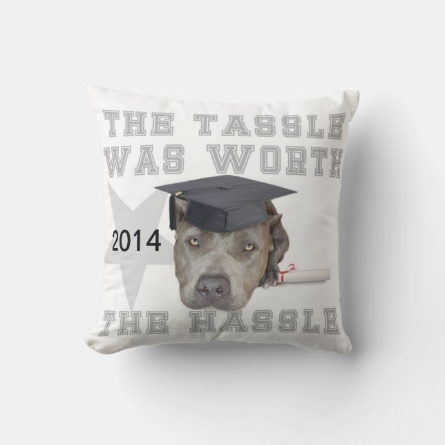 Afstuderen hond Mojo pillow Kussen (Voorkant)