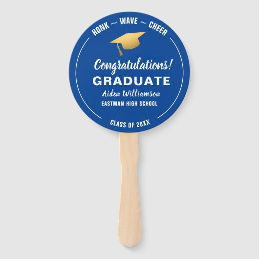 Afstuderen Honk Wave Afstudeerder Pet Aangepaste f Handwaaier (Voorkant)