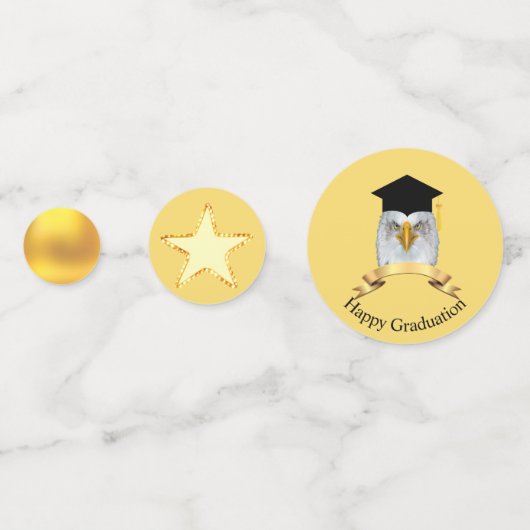 Afstuderen in Zwart & Goud Confetti (Achterkanten)