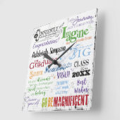 Afstuderen Inspirerend Citaten Gepersonaliseerd Vierkante Klok (Hoek)
