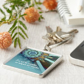 Afstuderen Inspirerend Gift Art Sleutelhanger (Zijkant)