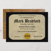 AFSTUDEREN-INVITATIE - KADERCERTIFICAAT KAART (Voorkant / Achterkant)