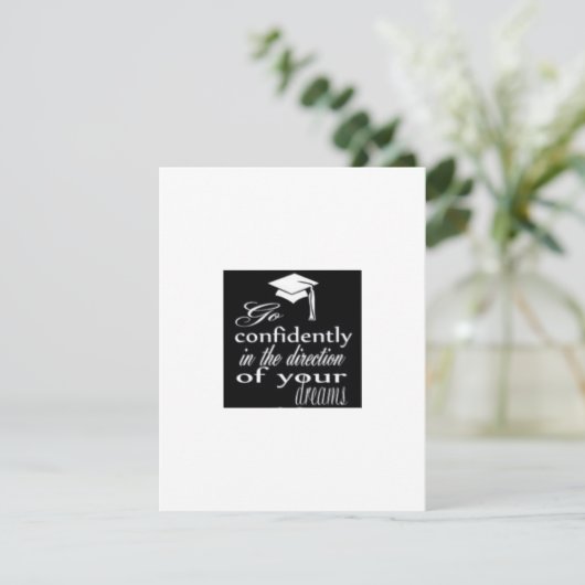 AFSTUDEREN INVITE/DANK U/CONGRATS KAART (Staand voorkant)