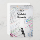 Afstuderen Invite- Gerecycleerd papier Kaart (Voorkant / Achterkant)