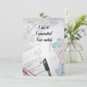 Afstuderen Invite- Gerecycleerd papier Kaart (Staand voorkant)