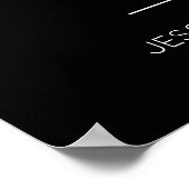 Afstuderen is Sweet Minimalist Zwart Wit Script Poster (Hoek)