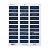 Afstuderen jaar eenvoudige classic marine retourad etiket (Full Sheet)