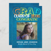 Afstuderen jaar middelbare school foto aankondigin (Voorkant / Achterkant)