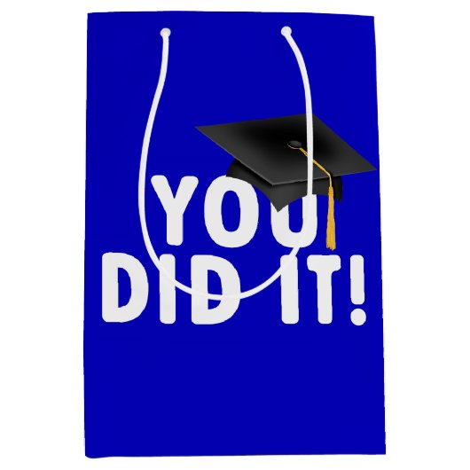 Afstuderen je hebt het blauwe teken gedaan medium cadeauzakje (Voorkant)