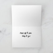 Afstuderen Junior High School met Pet Black White Kaart (Binnen)