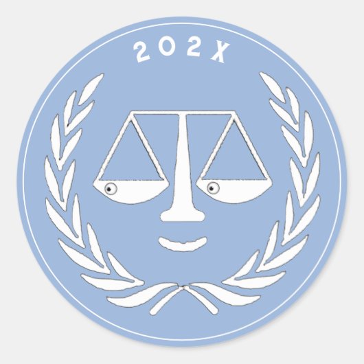 Afstuderen Juridisch Onderwijs Afstuderen 2025 Ronde Sticker (Voorkant)
