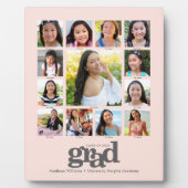 Afstuderen K-12 Blush Pink Photo Collage Modern Fotoplaat (Voorkant)